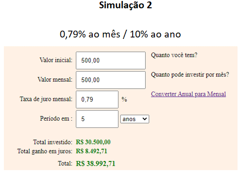 Objetivo de médio prazo-simulação 2