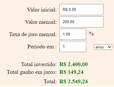 200 reais no CDB